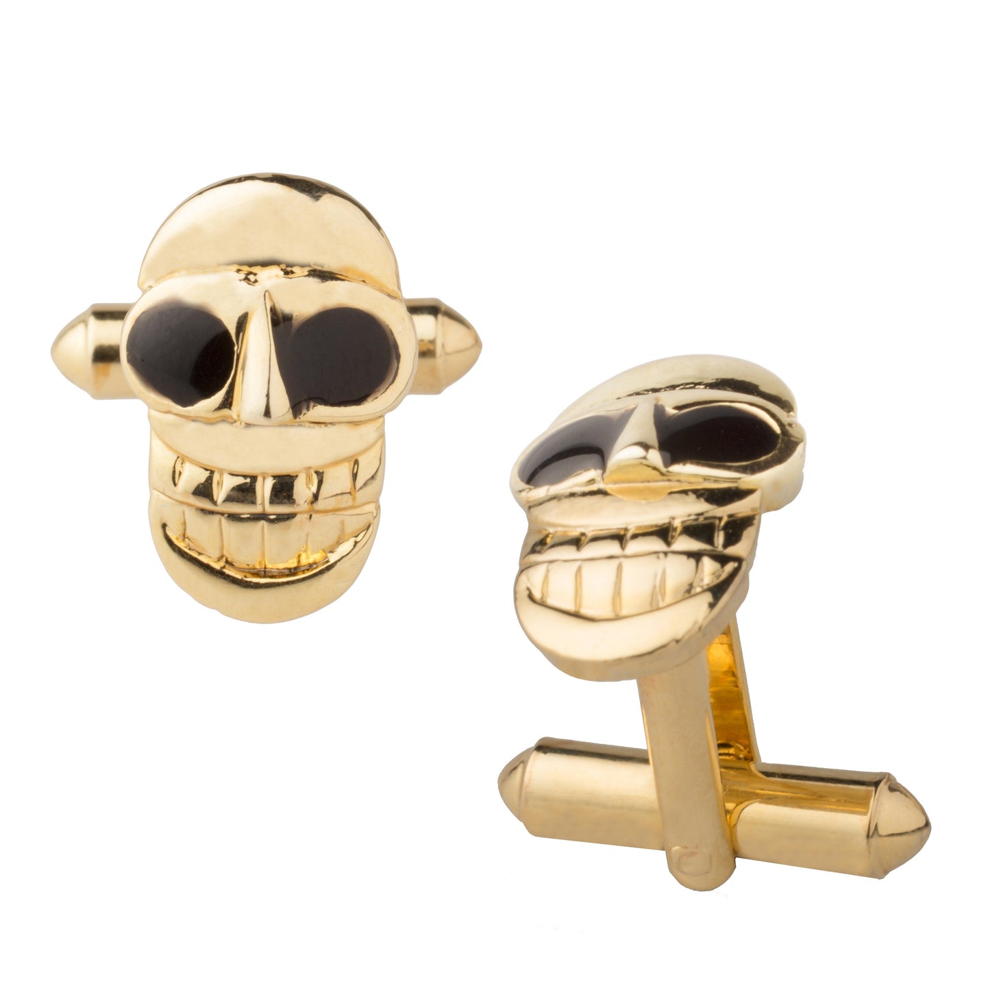 Gold Plated Funky & Stylish Skull Design Cufflinks For Men (SJ_7036)