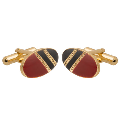 24K Gold Plated Designer Cufflinks For Men (SJ_7037) - Shining Jewel