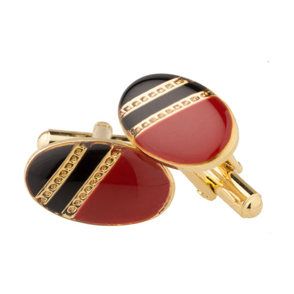 24K Gold Plated Designer Cufflinks For Men (SJ_7037)