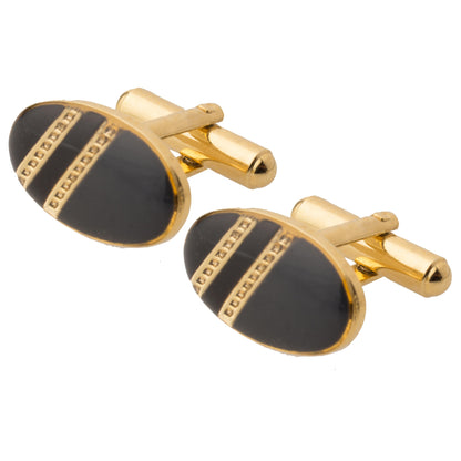 24K Gold Plated Designer Cufflinks For Men (SJ_7038)