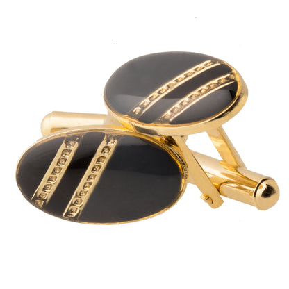 24K Gold Plated Designer Cufflinks For Men (SJ_7038)