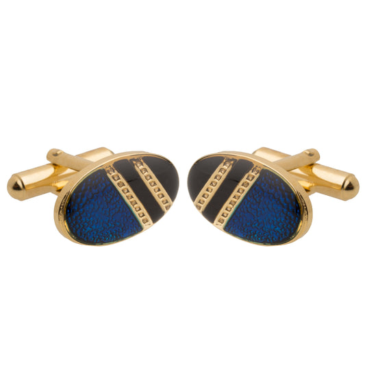 24K Gold Plated Designer Cufflinks For Men (SJ_7039) - Shining Jewel