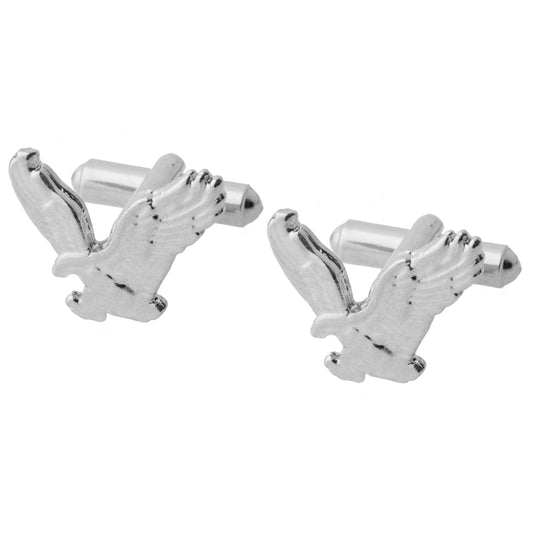 925 Silver Plated Falcon Design Fancy Cufflinks For Men (SJ_7046)