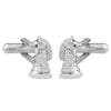 925 Silver Plated Chessboard Horse Design Fancy Cufflinks For Men (SJ_7048) - Shining Jewel
