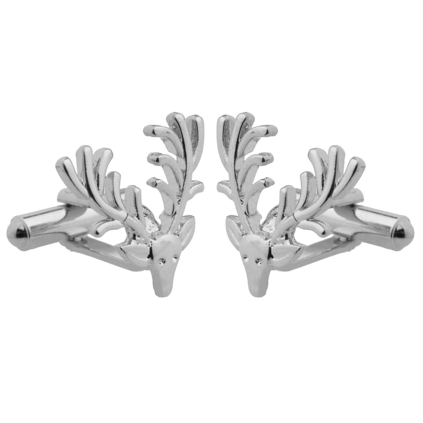 925 Silver Plated Stag Design Fancy Cufflinks For Men (SJ_7049)