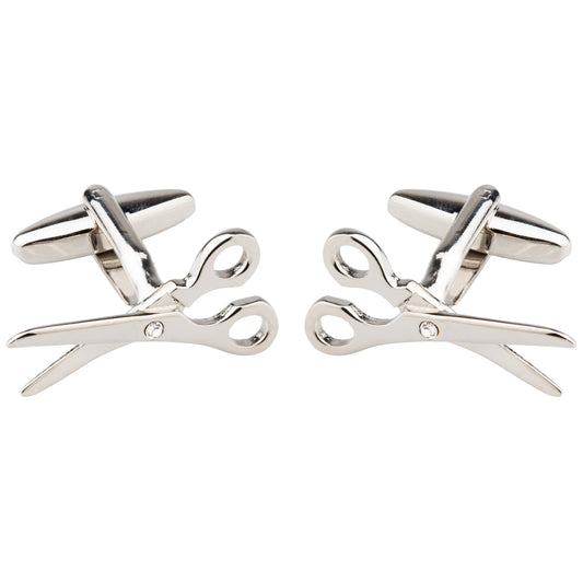 Funky & Stylish Cufflinks for Men - Scissors Design (SJ_7057) - Shining Jewel