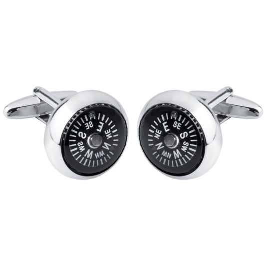 Funky & Stylish Cufflinks for Men - Compass Design (SJ_7058) - Shining Jewel