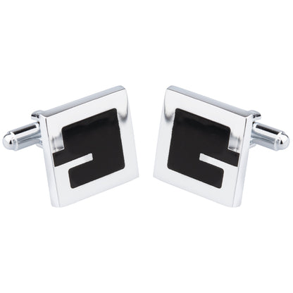 Chrome Silver Plated Designer Cufflinks for Men (SJ_7060)