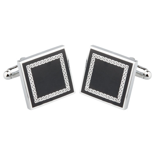 Chrome Silver Plated Designer Cufflinks for Men (SJ_7061)