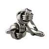 Gun Metal Plated Knot Cufflinks For Men (SJ_7064) - Shining Jewel