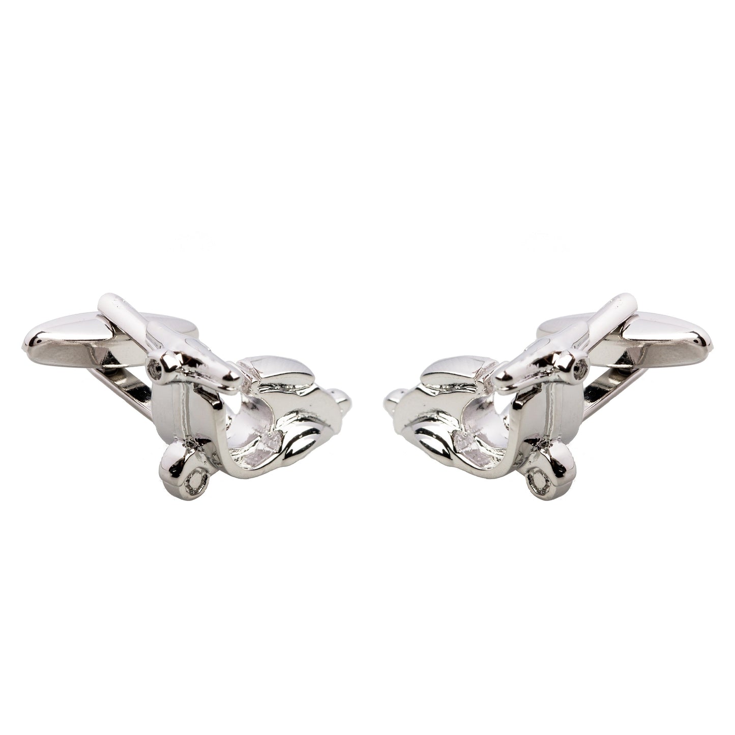 925 Silver Plated Scooter Design Fancy Cufflinks For Men (SJ_7068) - Shining Jewel