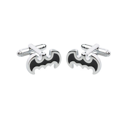 925 Silver Plated Super hero Batman Design Fancy Cufflinks For Men (SJ_7070)