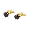 24K Gold Plated Design Fancy American Daimond Cufflinks For Men (SJ_7075) - Shining Jewel