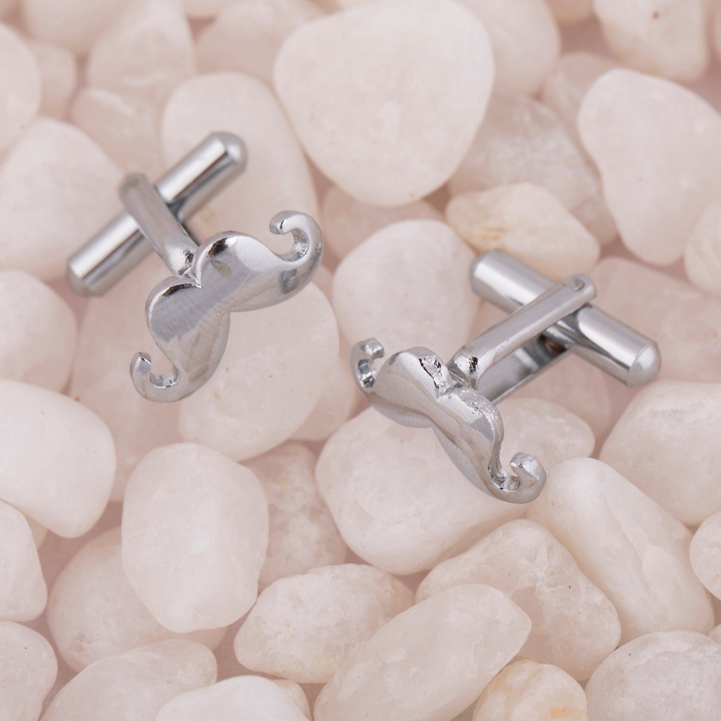 Funky & Stylish Cufflinks for Men - Moustache Design (SJ_7078) - Shining Jewel