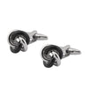 925 Silver Plated Classic Knot Design Cufflinks For Men (SJ_7082) - Shining Jewel