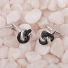 925 Silver Plated Classic Knot Design Cufflinks For Men (SJ_7082) - Shining Jewel