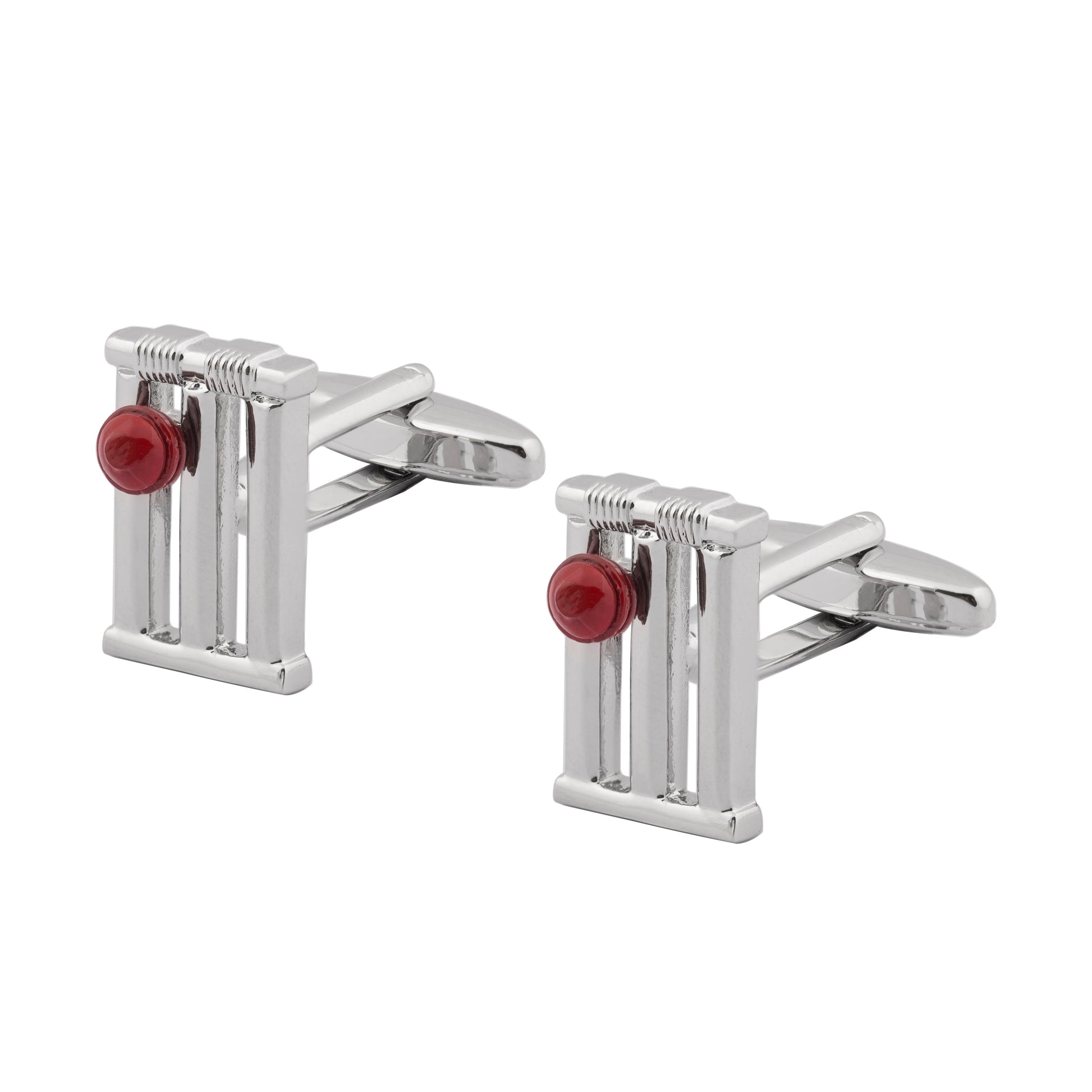 Funky & Stylish Cufflinks for Men - Cricket Stump Design (SJ_7084) - Shining Jewel