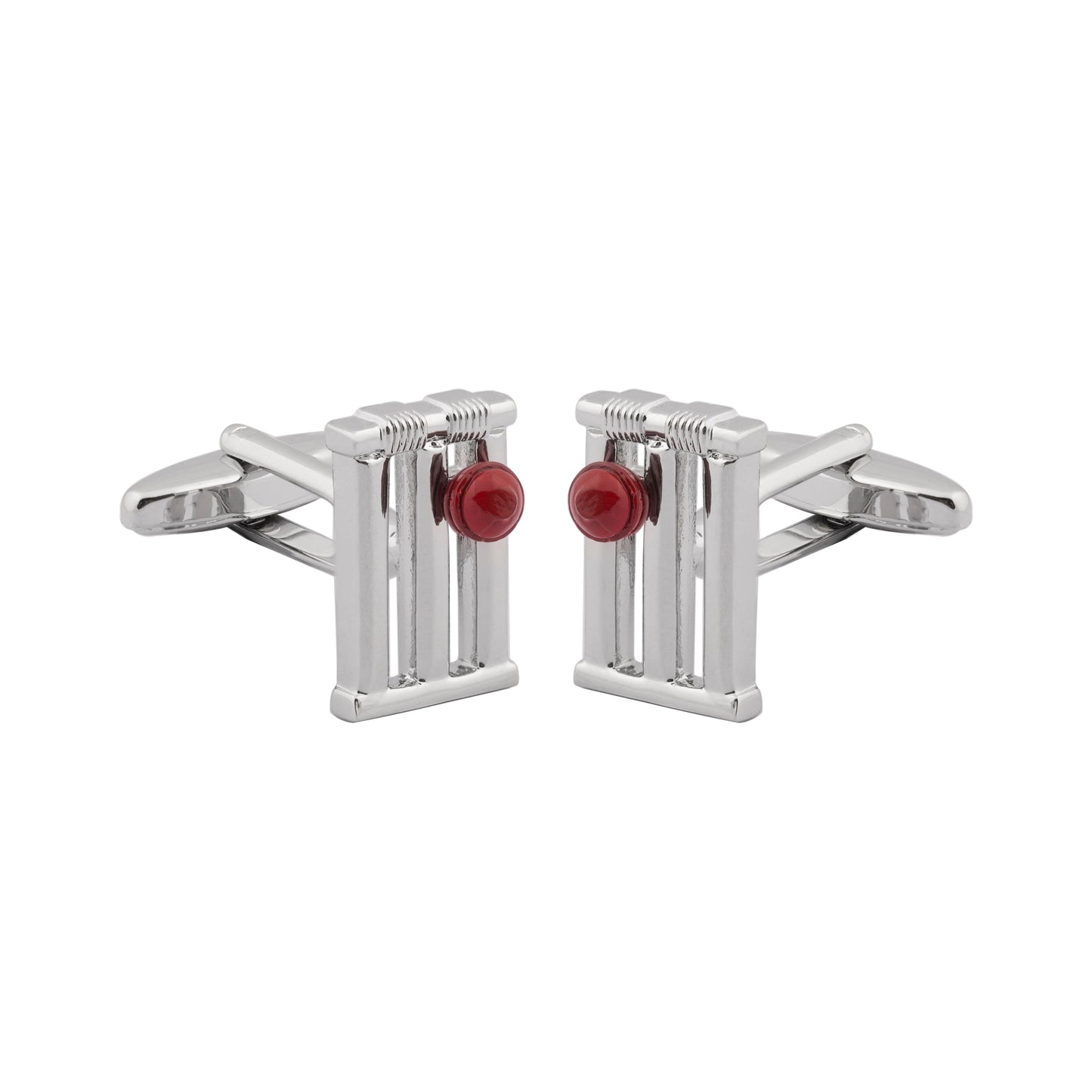 Funky & Stylish Cufflinks for Men - Cricket Stump Design (SJ_7084) - Shining Jewel