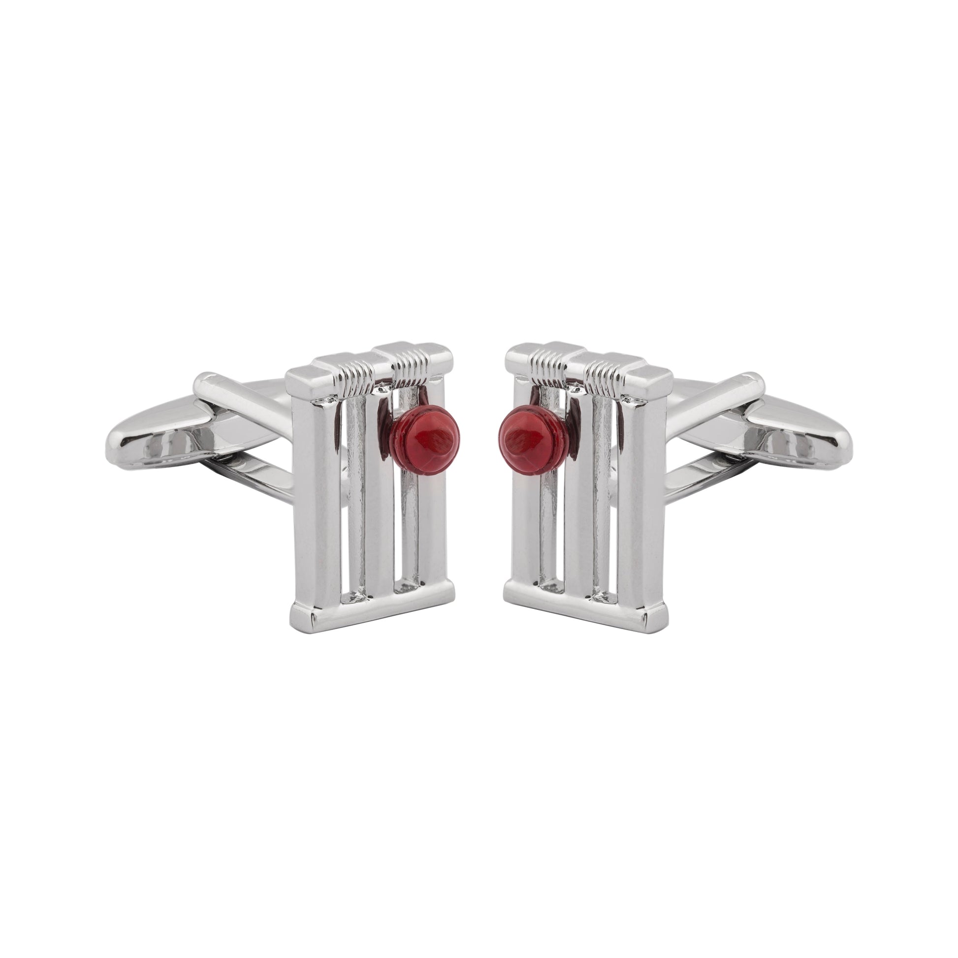 Funky & Stylish Cufflinks for Men - Cricket Stump Design (SJ_7084) - Shining Jewel