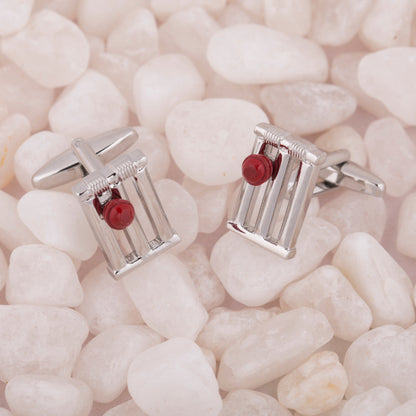 Funky & Stylish Cufflinks for Men - Cricket Stump Design (SJ_7084) - Shining Jewel