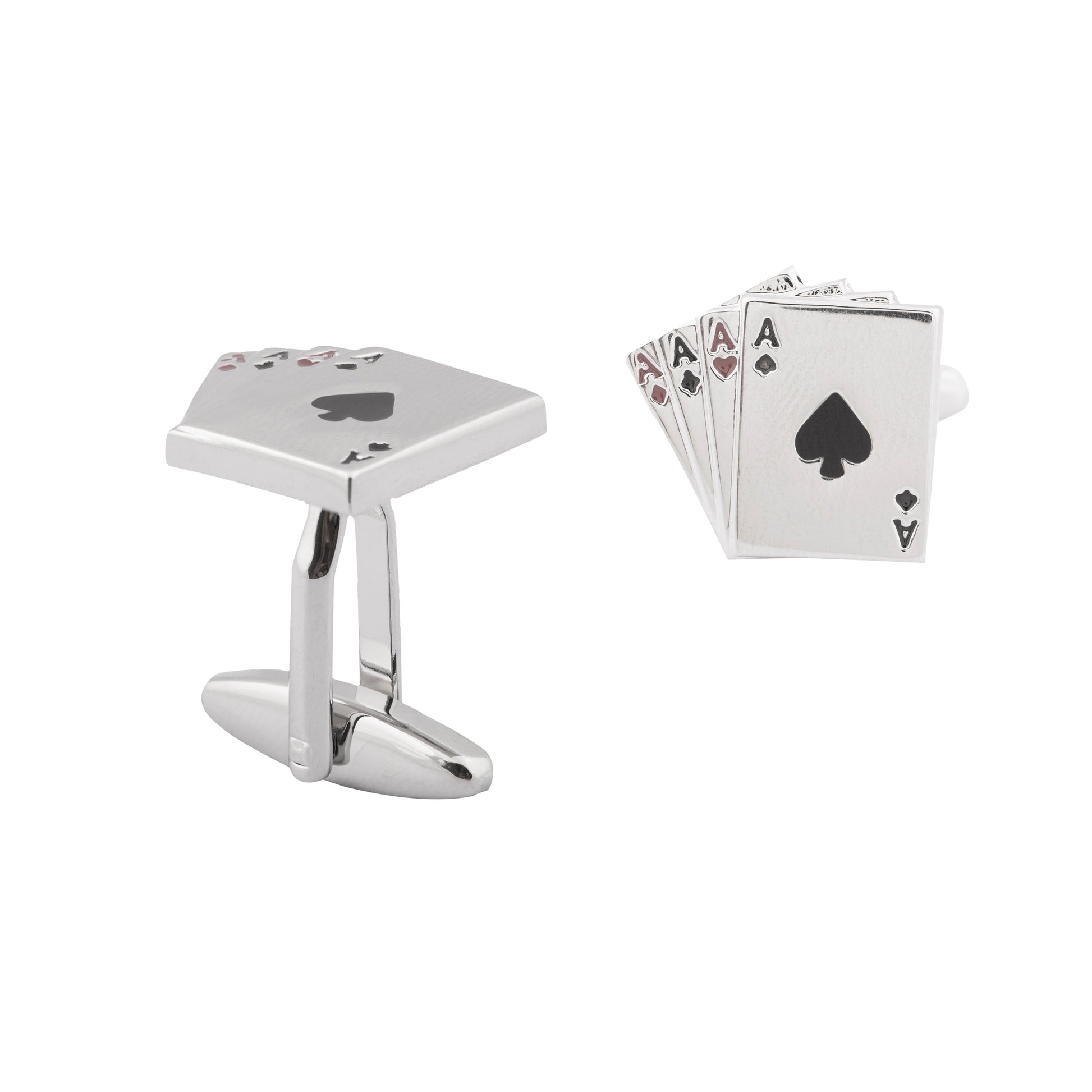 Funky & Stylish Cufflinks for Men - Poker Ace Playing Cards Cufflink Design (SJ_7088) - Shining Jewel