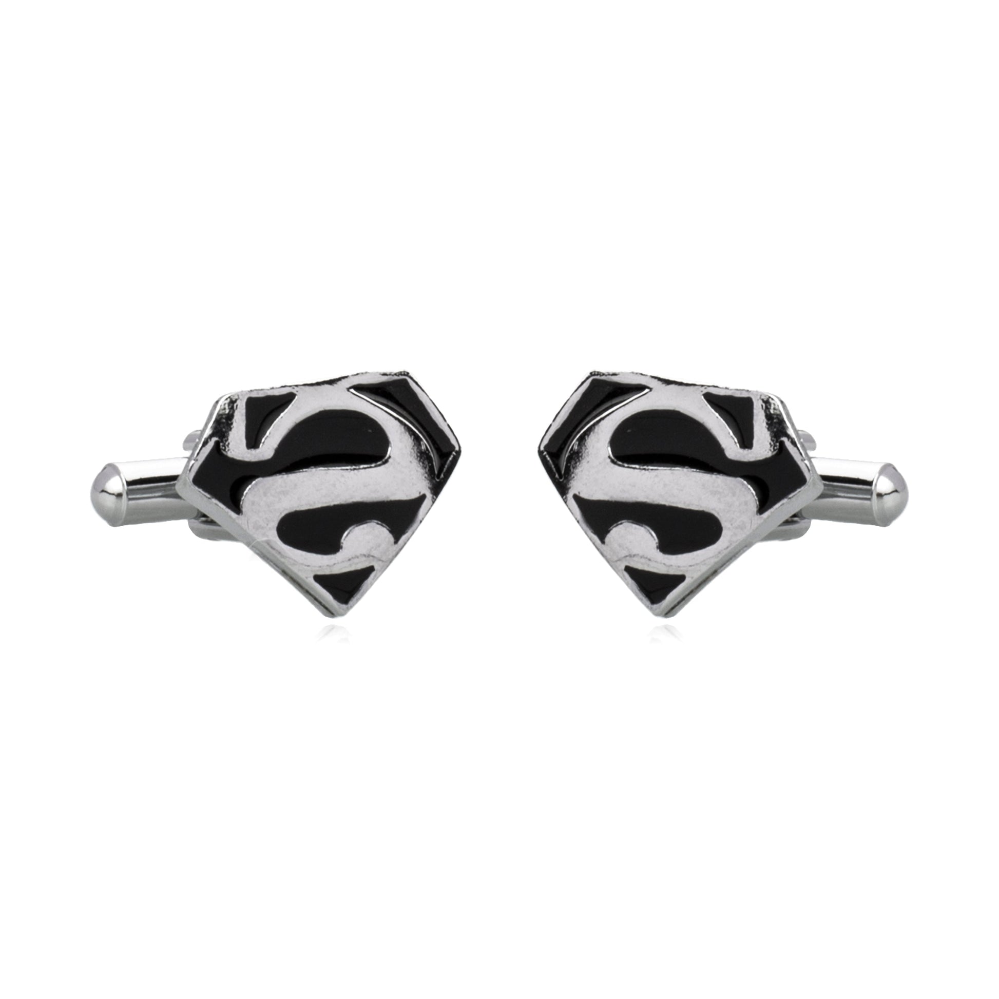 925 Silver Plated Super Hero Super Man Design Fancy Cufflinks For Men (SJ_7091) - Shining Jewel