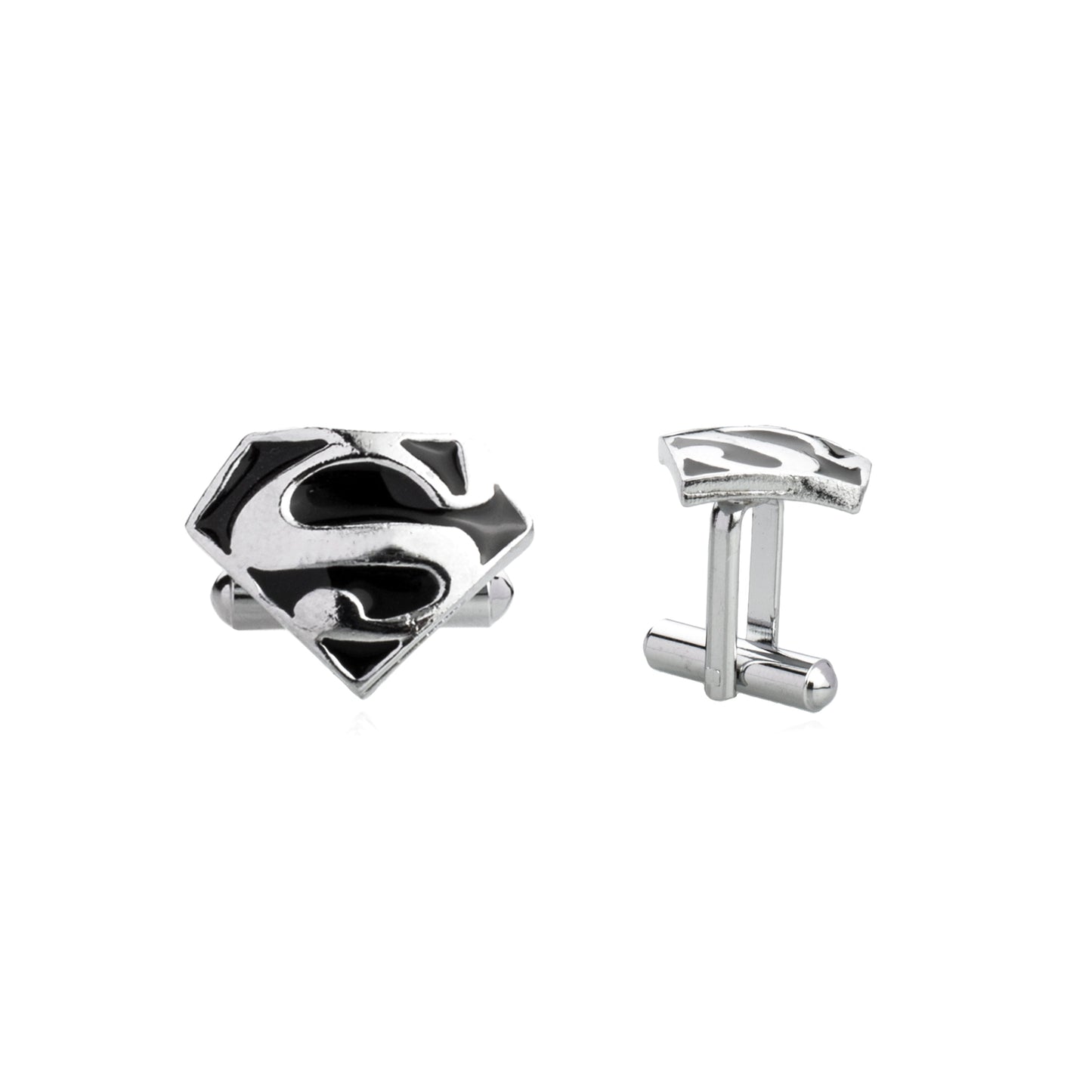 925 Silver Plated Super Hero Super Man Design Fancy Cufflinks For Men (SJ_7091) - Shining Jewel