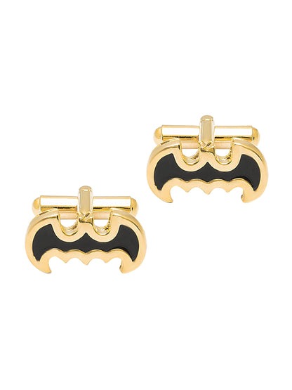 24 Gold Plated Super Hero Bat Man Design Fancy Cufflinks For Men (SJ_7092) - Shining Jewel