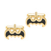 24 Gold Plated Super Hero Bat Man Design Fancy Cufflinks For Men (SJ_7092) - Shining Jewel