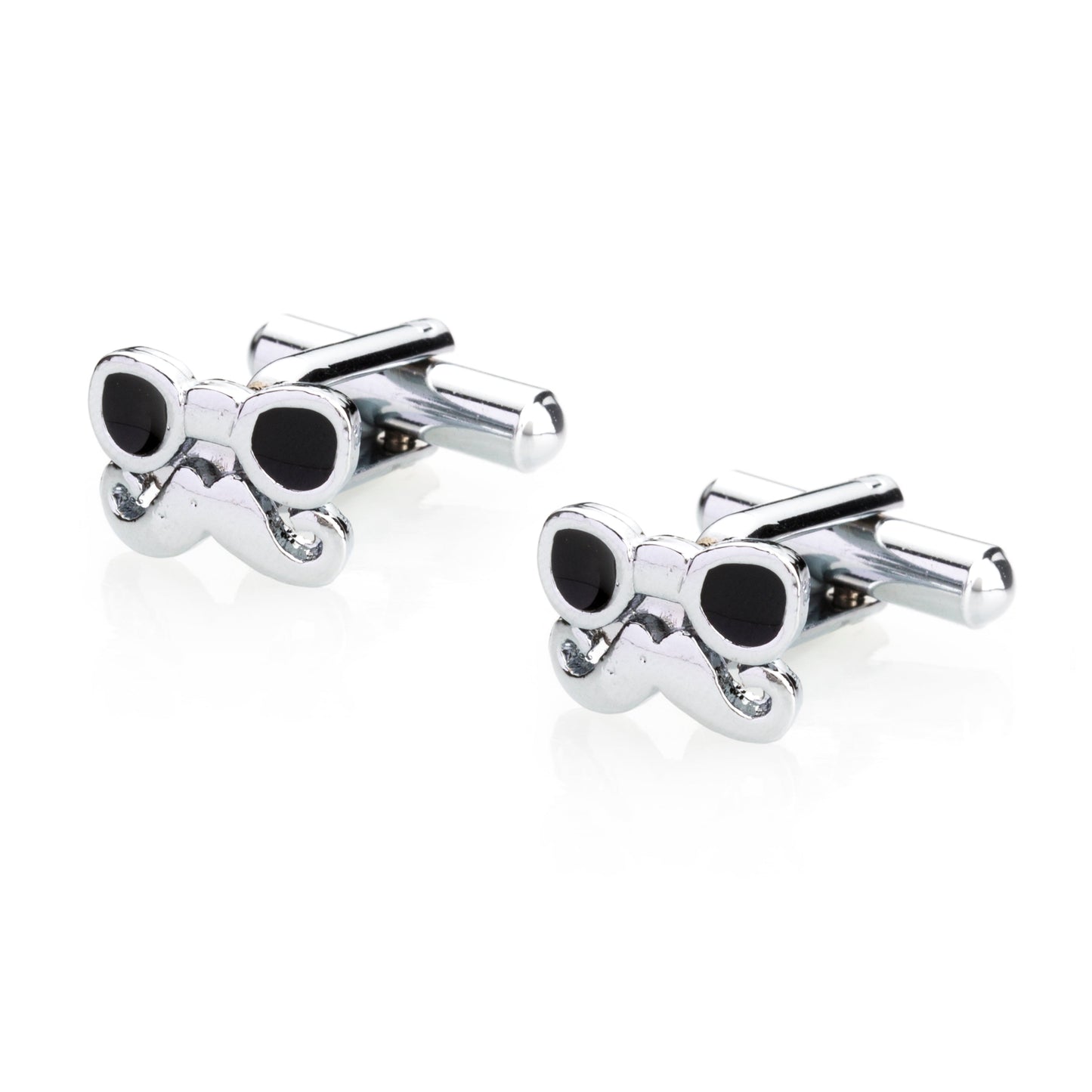Chrome Plated Sunglass & Moustache Stylish Cufflinks for Men (SJ_7094) - Shining Jewel