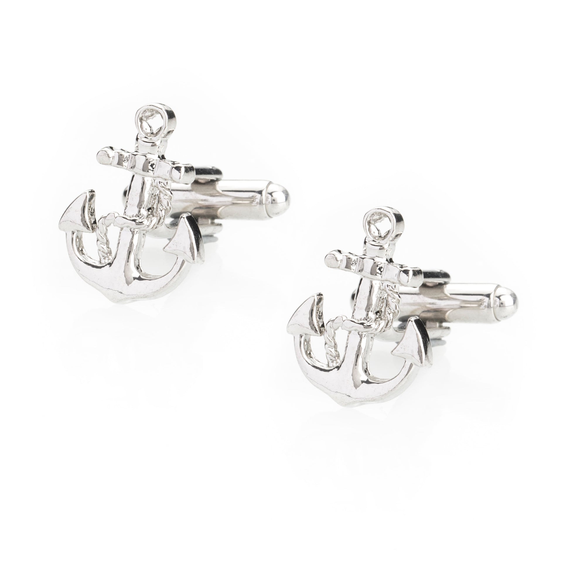 Elegant Fancy and Designer Silver Plated Cufflinks for Men - Anchor Design (SJ_7095) - Shining Jewel