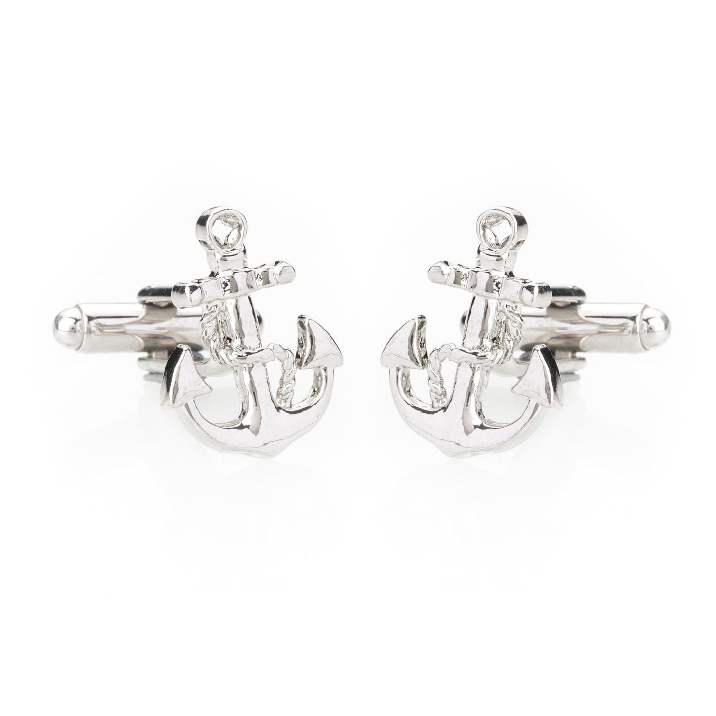 Elegant Fancy and Designer Silver Plated Cufflinks for Men - Anchor Design (SJ_7095) - Shining Jewel