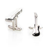 Elegant Fancy and Designer Silver Plated Cufflinks for Men - Guitar Design (SJ_7100) - Shining Jewel