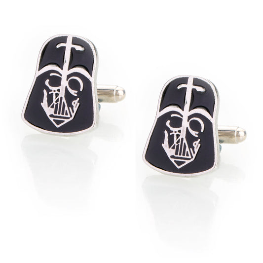 Elegant Fancy and Designer Silver Plated Cufflinks for Men - Star Wars Darth Vader Design (SJ_7101) - Shining Jewel