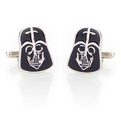 Elegant Fancy and Designer Silver Plated Cufflinks for Men - Star Wars Darth Vader Design (SJ_7101) - Shining Jewel