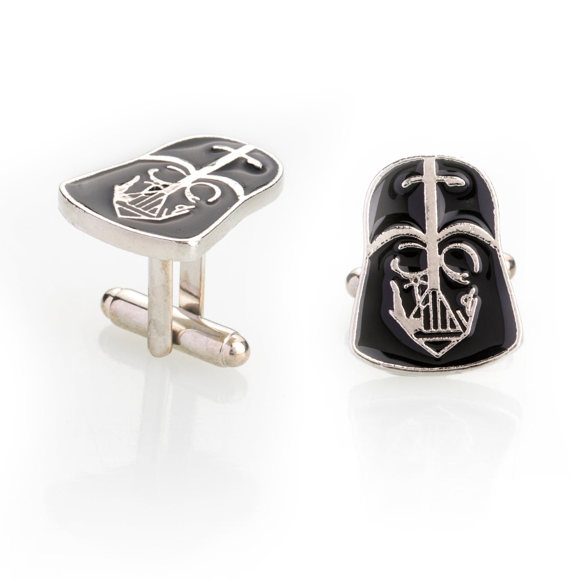 Elegant Fancy and Designer Silver Plated Cufflinks for Men - Star Wars Darth Vader Design (SJ_7101) - Shining Jewel