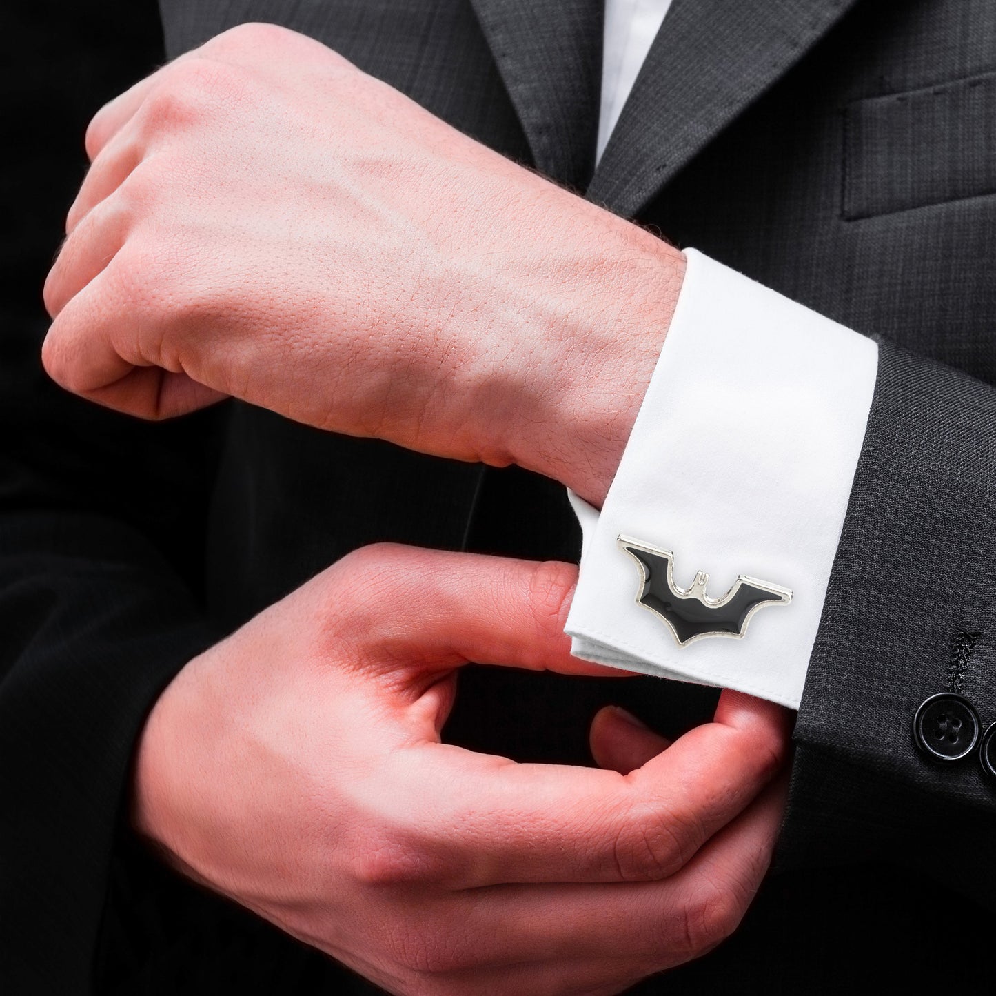 Elegant Fancy and Designer Silver Plated Batman Cufflinks for Men - Superhero Batman Design (SJ_7103) - Shining Jewel