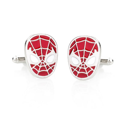 Elegant Fancy and Designer Silver Plated Spiderman Cufflinks for Men - Superhero Spiderman Design (SJ_7109) - Shining Jewel