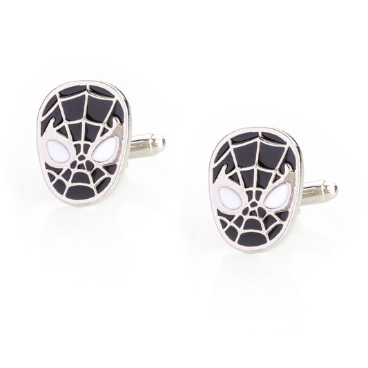 Elegant Fancy and Designer Silver Plated Spiderman Cufflinks for Men - Superhero Spiderman Design (SJ_7110) - Shining Jewel