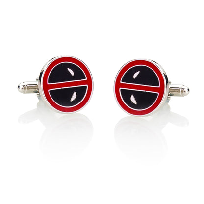 Elegant Fancy and Designer Silver Plated Deadpool Cufflinks for Men - Superhero Deadpool Design (SJ_7111) - Shining Jewel