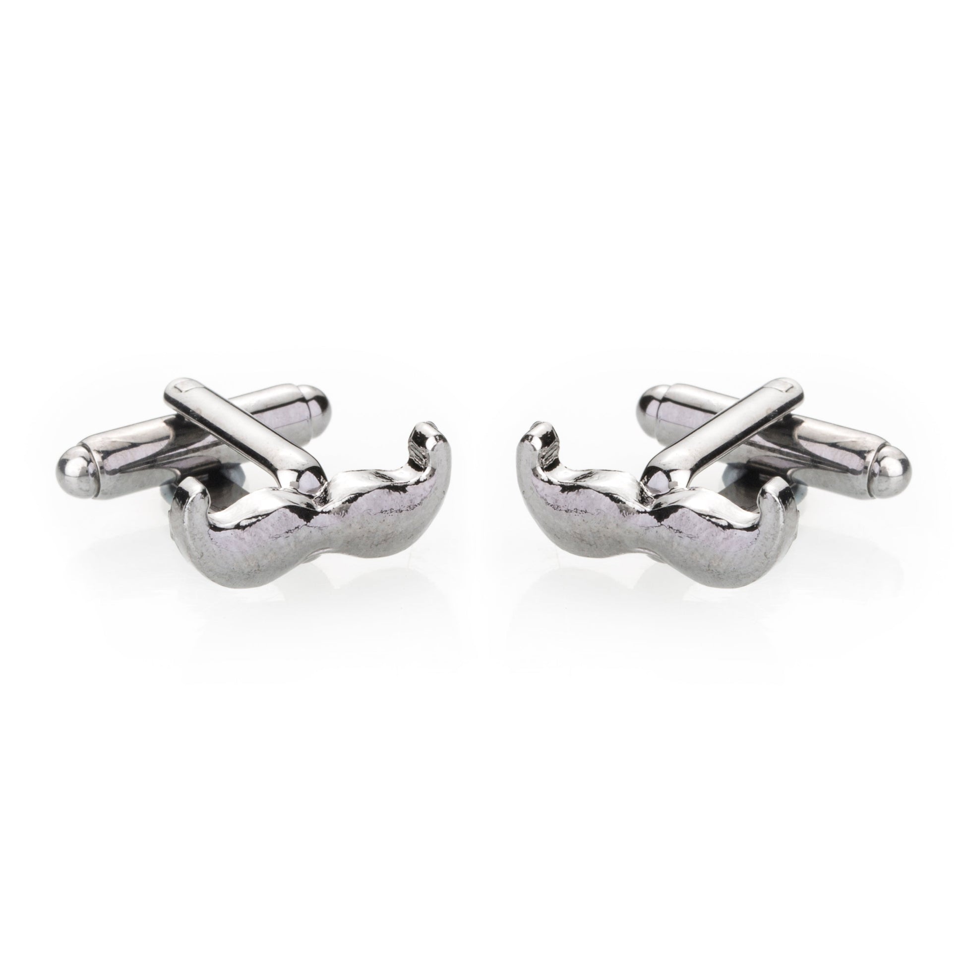 Elegant Fancy and Designer Gunmetal Plated Cufflinks for Men - Moustache Design (SJ_7113) - Shining Jewel