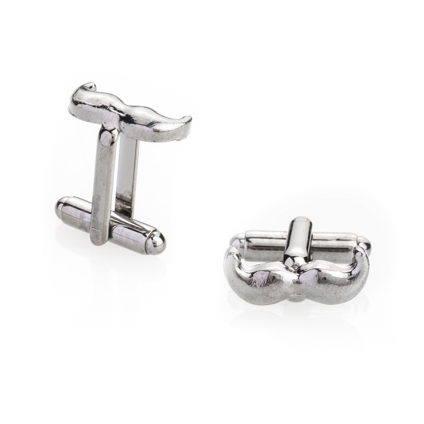 Elegant Fancy and Designer Gunmetal Plated Cufflinks for Men - Moustache Design (SJ_7113) - Shining Jewel