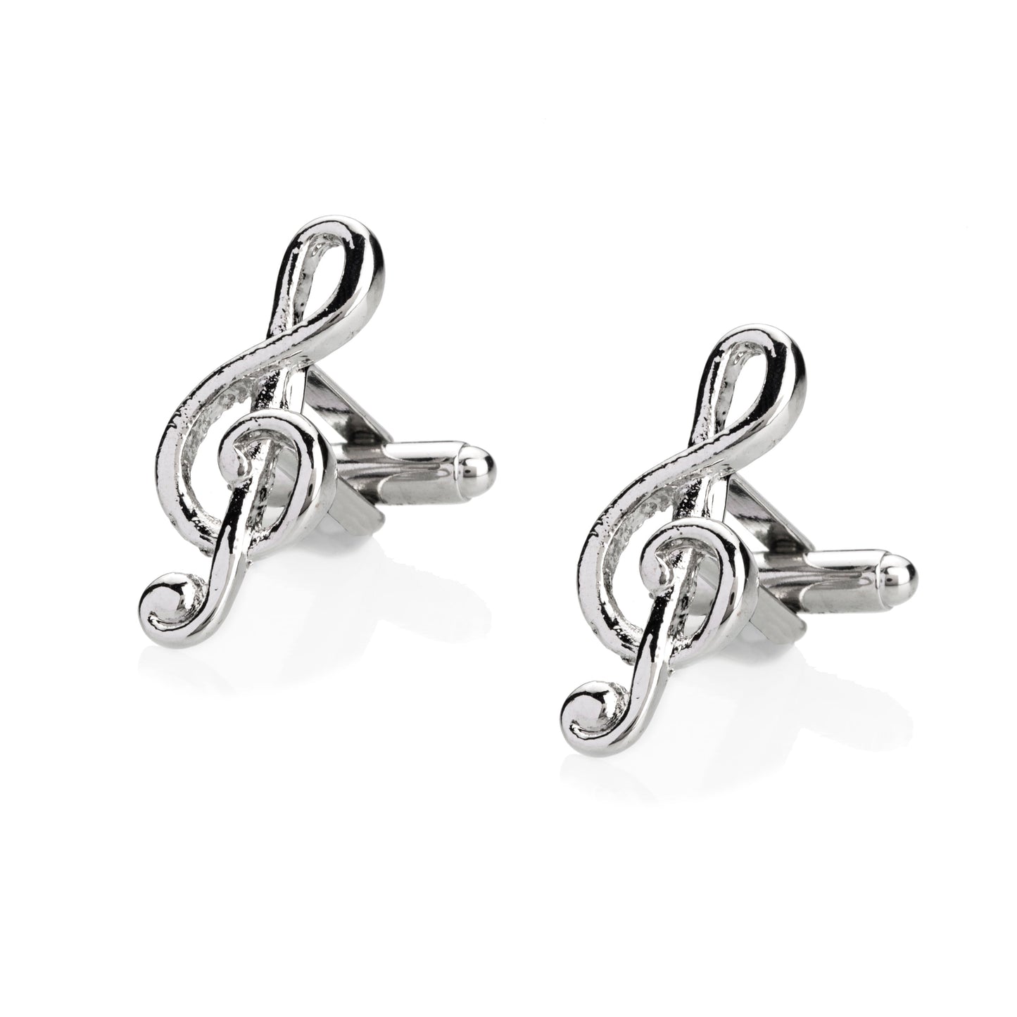 Elegant Fancy and Designer Silver Plated Cufflinks for Men - Music symbol Design (SJ_7117) - Shining Jewel