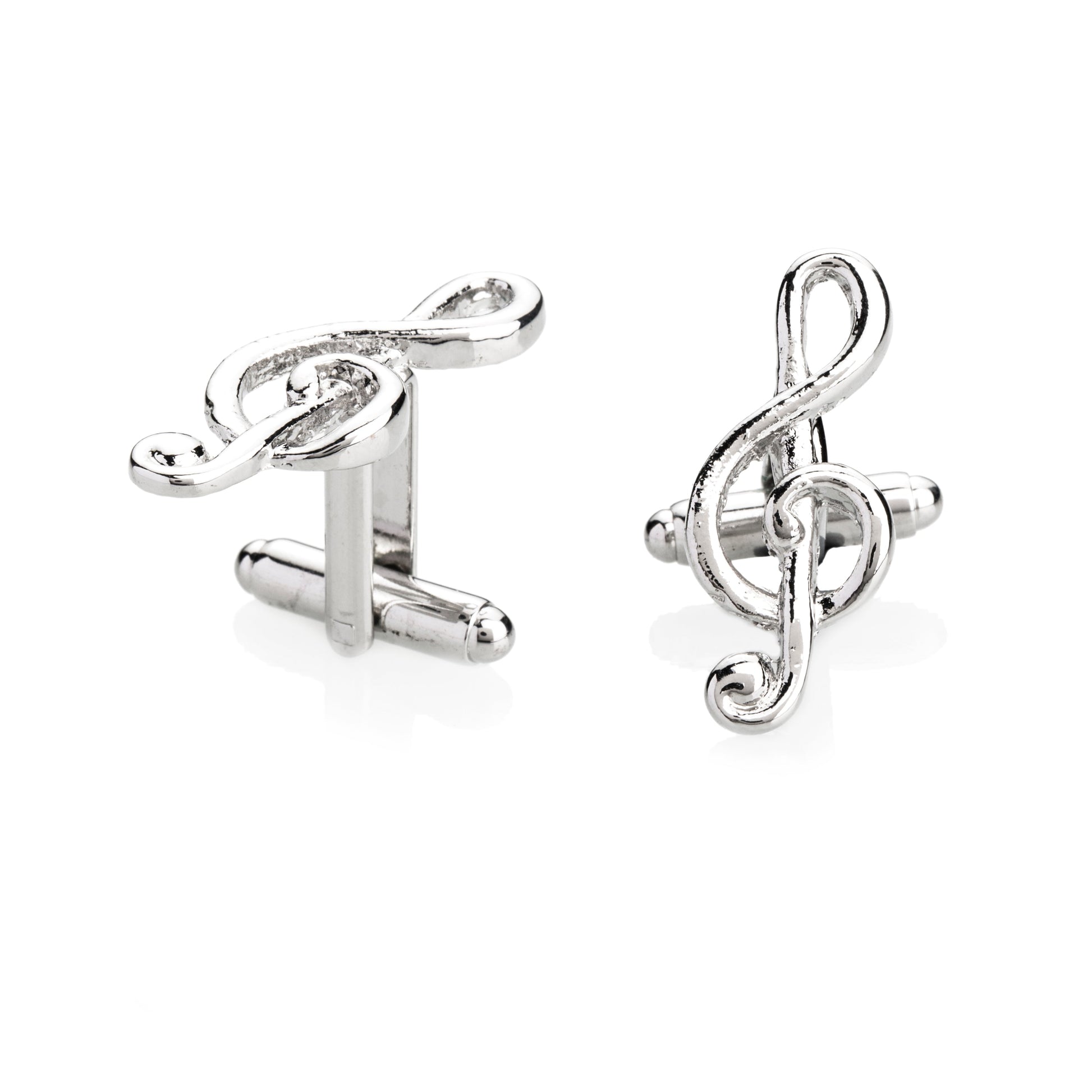 Elegant Fancy and Designer Silver Plated Cufflinks for Men - Music symbol Design (SJ_7117) - Shining Jewel