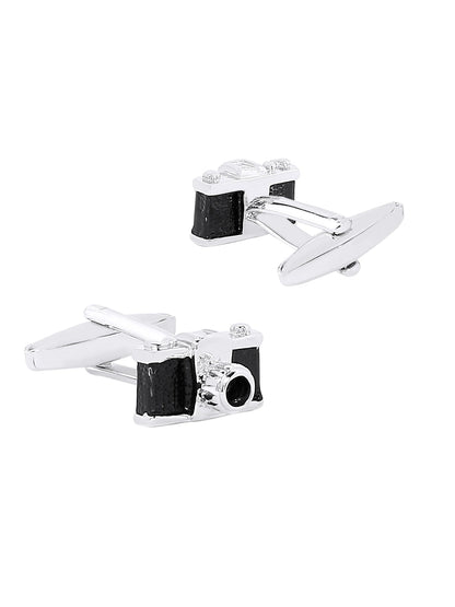 Elegant Fancy and Designer Silver Plated Cufflinks for Men - Retro Camera Design (SJ_7119) - Shining Jewel