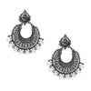 Antique Silver Traditional Hyderabadi Chandbali Earring With Pearls (SJ_711)