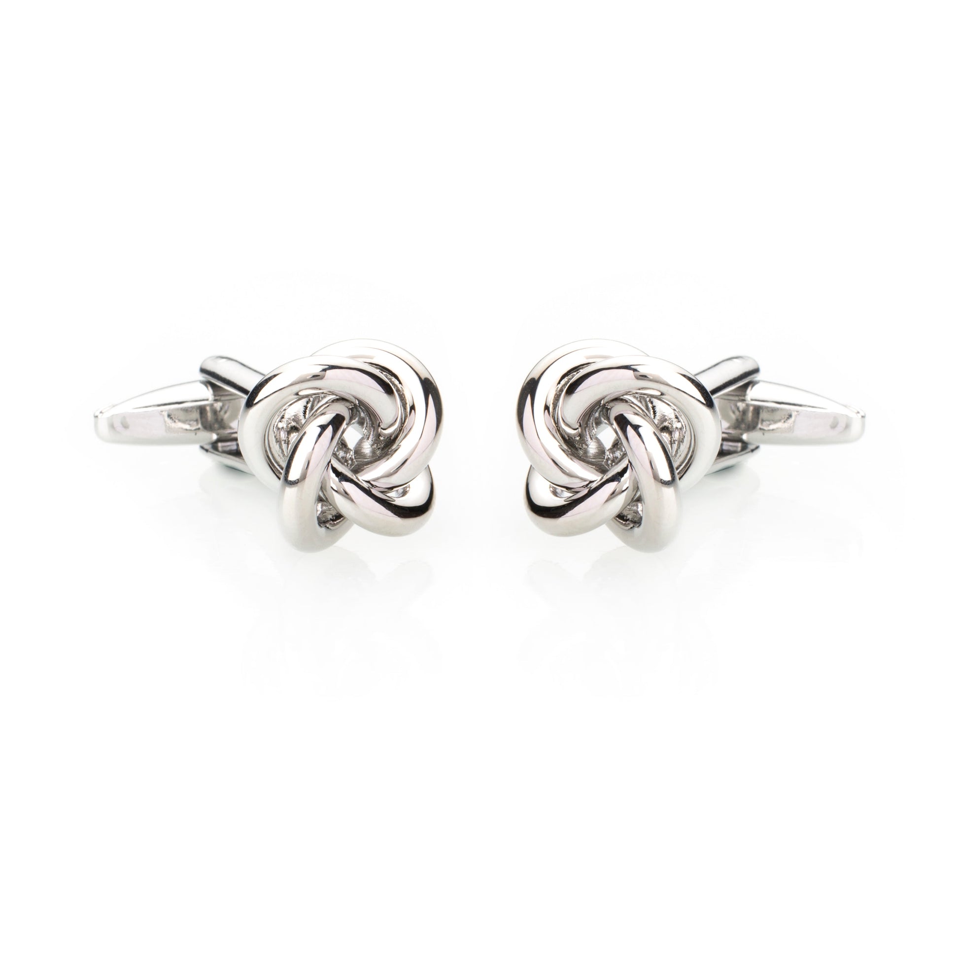 Elegant Fancy and Designer Silver Plated Cufflinks for Men - Classic Knot Design (SJ_7121) - Shining Jewel