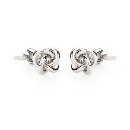 Elegant Fancy and Designer Silver Plated Cufflinks for Men - Classic Knot Design (SJ_7121) - Shining Jewel