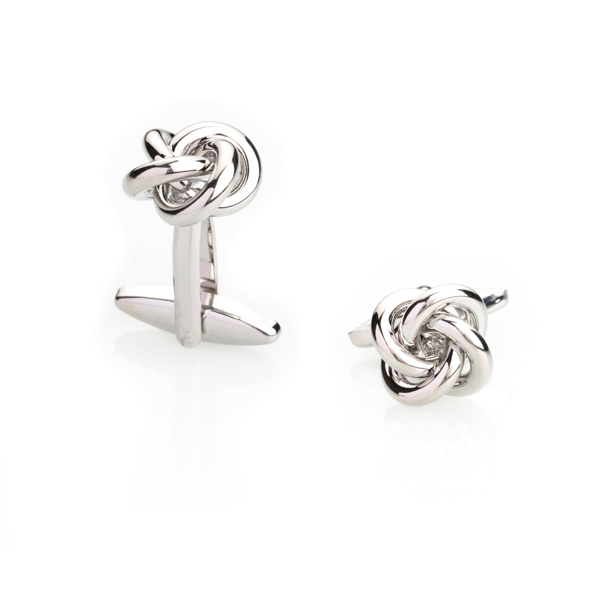 Elegant Fancy and Designer Silver Plated Cufflinks for Men - Classic Knot Design (SJ_7121) - Shining Jewel