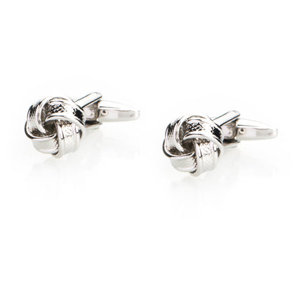 Elegant Fancy and Designer Silver Plated Cufflinks for Men - Classic Knot Design (SJ_7122) - Shining Jewel